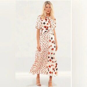 Self Portrait Leaves Motif Cocktail Dress. Size 0.